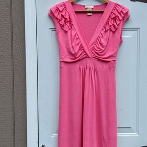Candies pink Summer ruffle sleeve v-neck d…